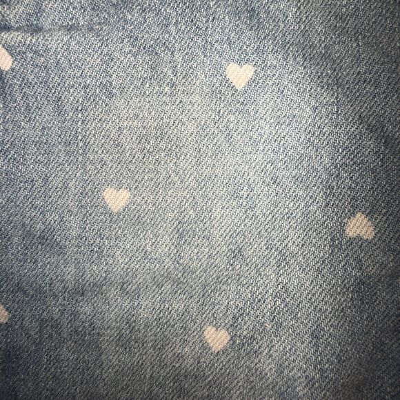 OshKosh B'Gosh Toddler Girl’s Denim Overalls with Hearts Size 18 months Snaps - Picture 5 of 14